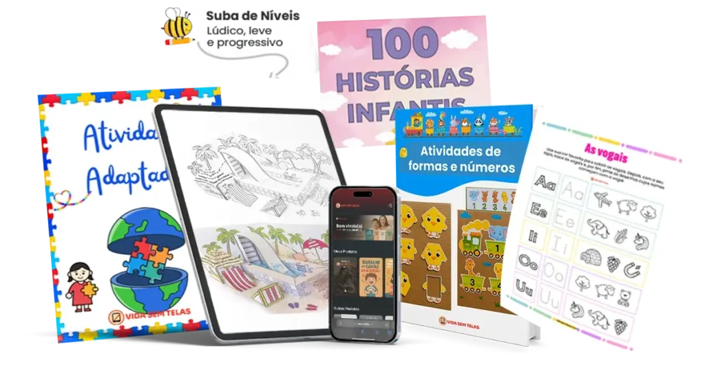 Vida Sem Telas — atividades, área de membros e materiais para imprimir